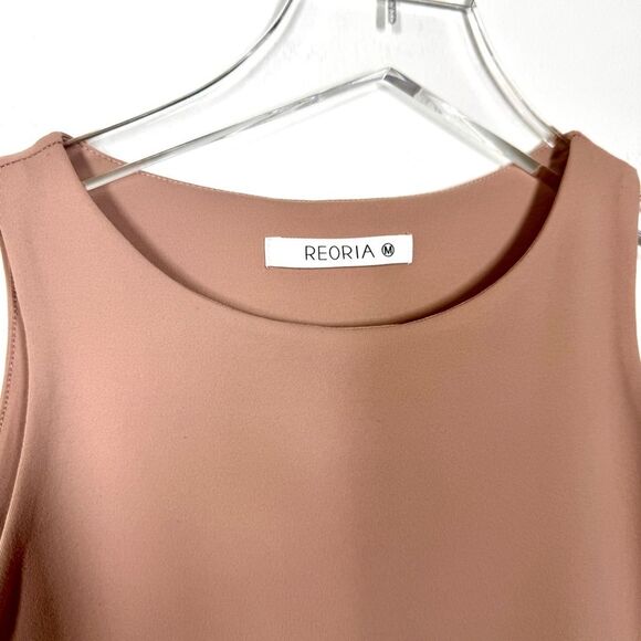 Reoria Womens Size Medium Pink Rose Tank Bodysuit Halter Neck Sleeveless Smooth - Picture 5 of 11